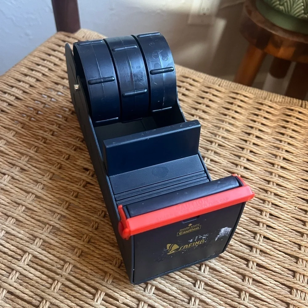 Safina Triple Roll Narrow Tape Dispenser | Office Masking Label Tape Cutter